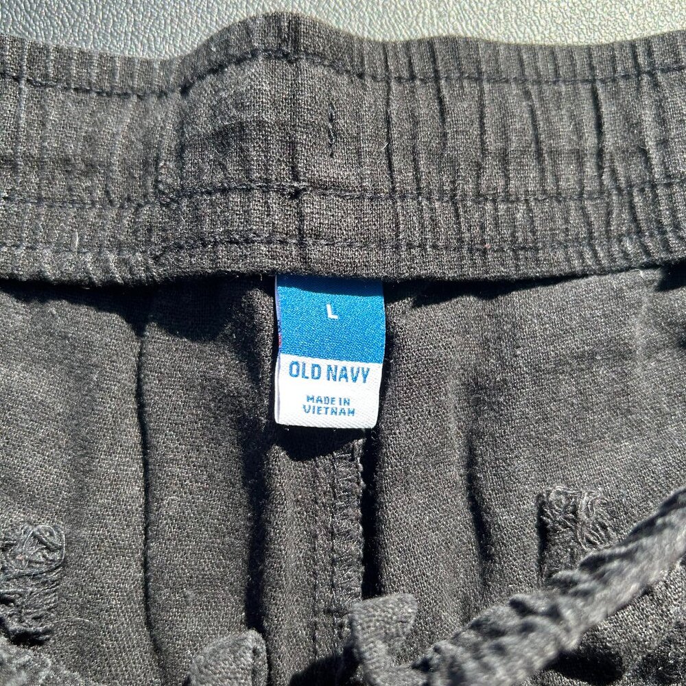 Old Navy Black Soft Lounge Shorts – Loose Fit, Size Large